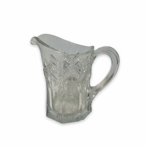 Vintage Clear Glass Creamer Vase Utensil Holder